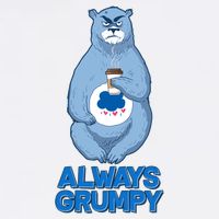 Funny Always Gumpy Bear Garment-Dyed Sweatshirt