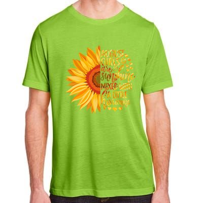 Funny August Girls Are Sunshine Mixed With Hurricane Gift Adult ChromaSoft Performance T-Shirt