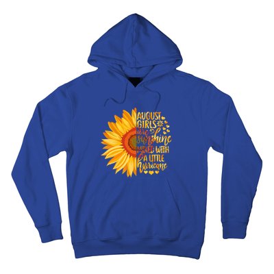 Funny August Girls Are Sunshine Mixed With Hurricane Gift Hoodie