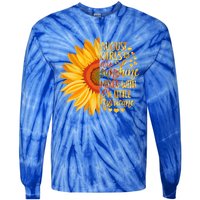 Funny August Girls Are Sunshine Mixed With Hurricane Gift Tie-Dye Long Sleeve Shirt