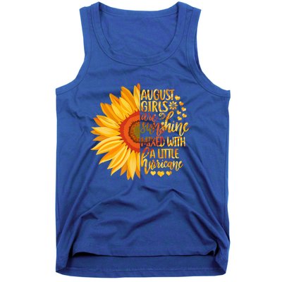 Funny August Girls Are Sunshine Mixed With Hurricane Gift Tank Top