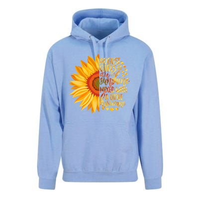 Funny August Girls Are Sunshine Mixed With Hurricane Gift Unisex Surf Hoodie