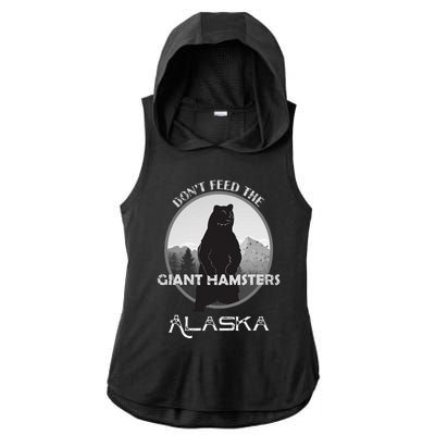 Funny Alaska Grizzly Bear Gift Kodiak Grizzlies Souvenir Ladies PosiCharge Tri-Blend Wicking Draft Hoodie Tank