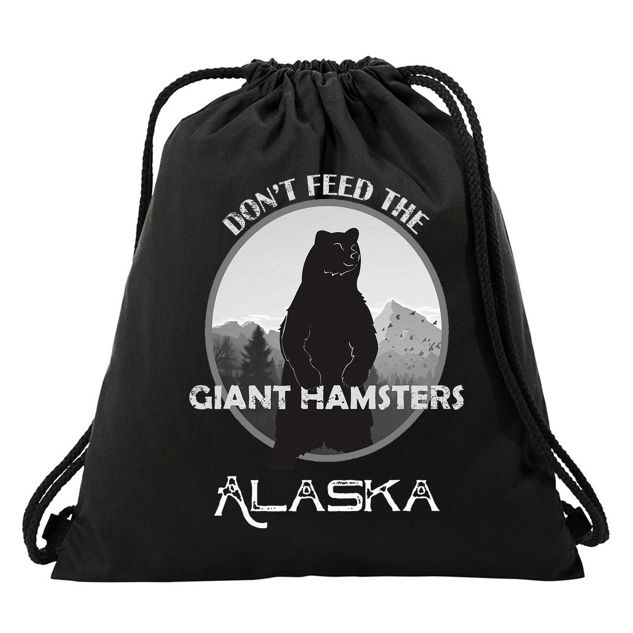 Funny Alaska Grizzly Bear Gift Kodiak Grizzlies Souvenir Drawstring Bag