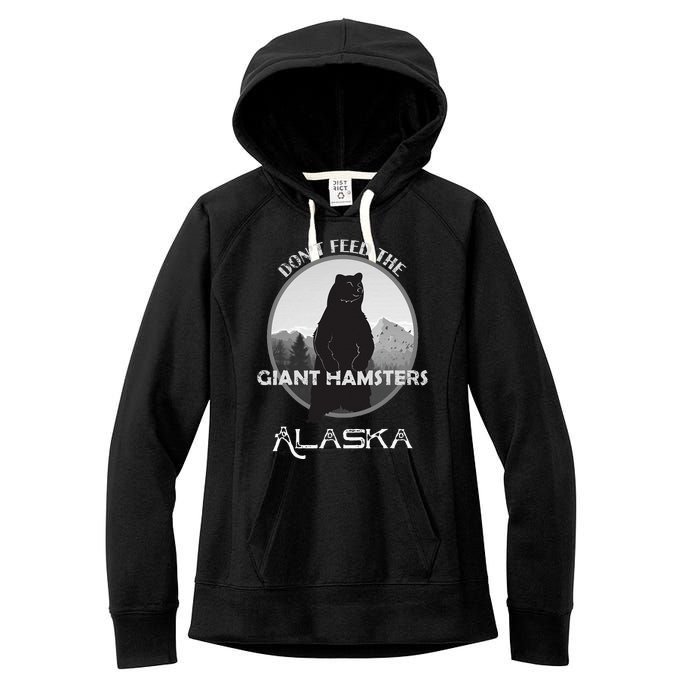 Funny Alaska Grizzly Bear Gift Kodiak Grizzlies Souvenir Women's Fleece Hoodie