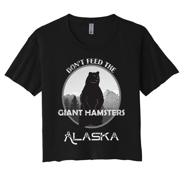 Funny Alaska Grizzly Bear Gift Kodiak Grizzlies Souvenir Crop Top