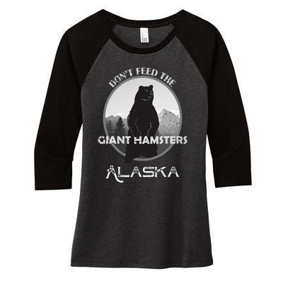 Funny Alaska Grizzly Bear Gift Kodiak Grizzlies Souvenir Women's Tri-Blend 3/4-Sleeve Raglan Shirt