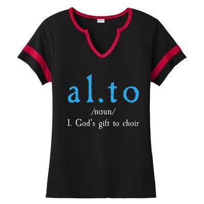 Funny Alto Gods Gift To Choir Ladies Halftime Notch Neck Tee