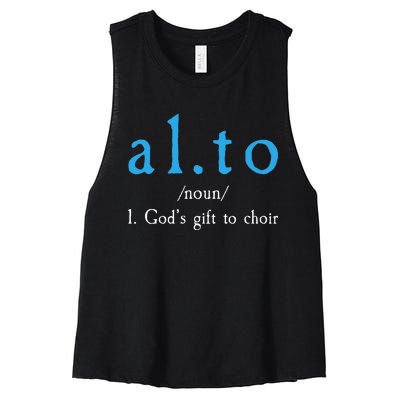 Funny Alto Gods Gift To Choir Women's Racerback Cropped Tank