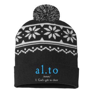 Funny Alto Gods Gift To Choir USA-Made Snowflake Beanie