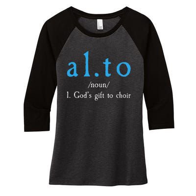 Funny Alto Gods Gift To Choir Women's Tri-Blend 3/4-Sleeve Raglan Shirt