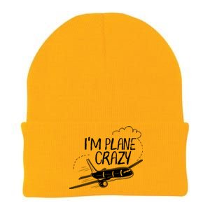 Funny Airplane Gift For Plane Lovers Plane Crazy Gift Knit Cap Winter Beanie