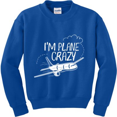 Funny Airplane Gift For Plane Lovers Plane Crazy Gift Kids Sweatshirt