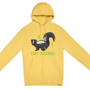 Funny Animal Gift Adults Fart Squirrel Gift Premium Pullover Hoodie