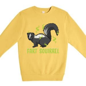 Funny Animal Gift Adults Fart Squirrel Gift Premium Crewneck Sweatshirt