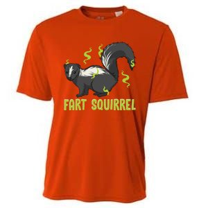 Funny Animal Gift Adults Fart Squirrel Gift Cooling Performance Crew T-Shirt