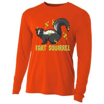 Funny Animal Gift Adults Fart Squirrel Gift Cooling Performance Long Sleeve Crew