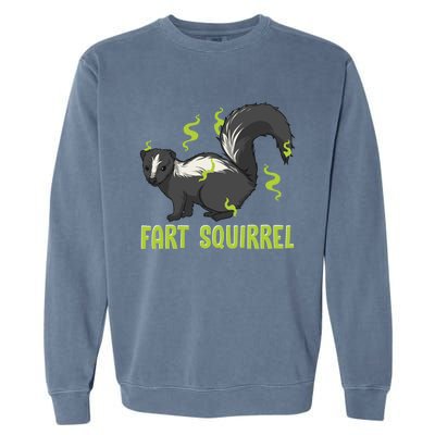 Funny Animal Gift Adults Fart Squirrel Gift Garment-Dyed Sweatshirt