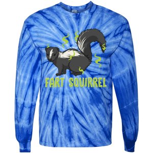 Funny Animal Gift Adults Fart Squirrel Gift Tie-Dye Long Sleeve Shirt