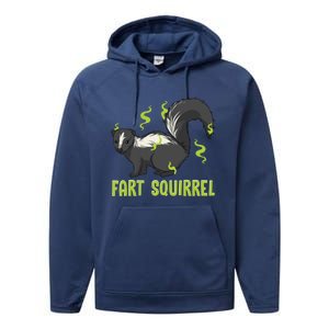 Funny Animal Gift Adults Fart Squirrel Gift Performance Fleece Hoodie