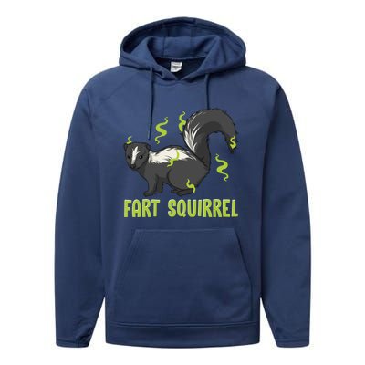 Funny Animal Gift Adults Fart Squirrel Gift Performance Fleece Hoodie