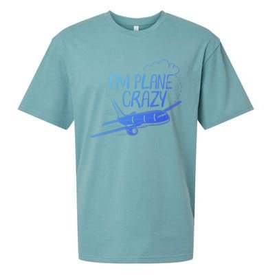 Funny Airplane Gift For Plane Lovers Plane Crazy Cute Gift Sueded Cloud Jersey T-Shirt