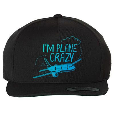 Funny Airplane Gift For Plane Lovers Plane Crazy Cute Gift Wool Snapback Cap