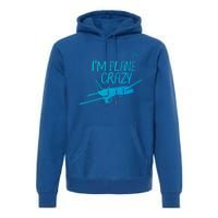 Funny Airplane Gift For Plane Lovers Plane Crazy Cute Gift Premium Hoodie