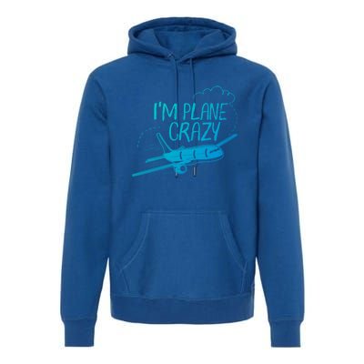 Funny Airplane Gift For Plane Lovers Plane Crazy Cute Gift Premium Hoodie