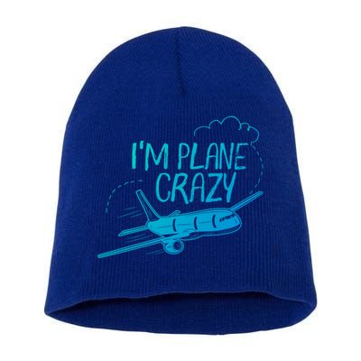 Funny Airplane Gift For Plane Lovers Plane Crazy Cute Gift Short Acrylic Beanie