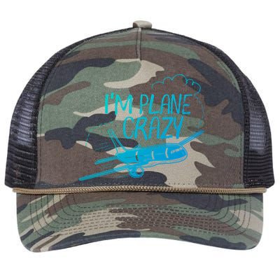 Funny Airplane Gift For Plane Lovers Plane Crazy Cute Gift Retro Rope Trucker Hat Cap