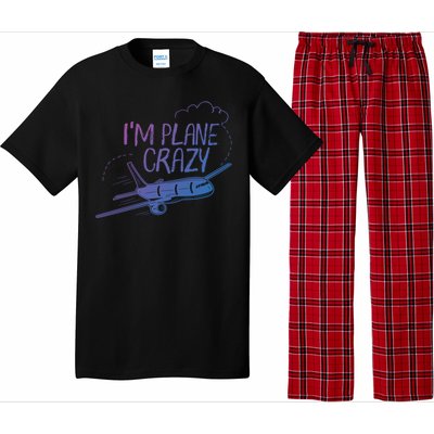 Funny Airplane Gift For Plane Lovers Plane Crazy Cute Gift Pajama Set