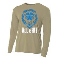 Funny All Grit Lion Lovers Retro Vintage Style Detroit Cooling Performance Long Sleeve Crew