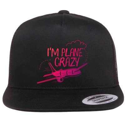 Funny Airplane Gift For Plane Lovers Plane Crazy Cute Gift Flatbill Hat