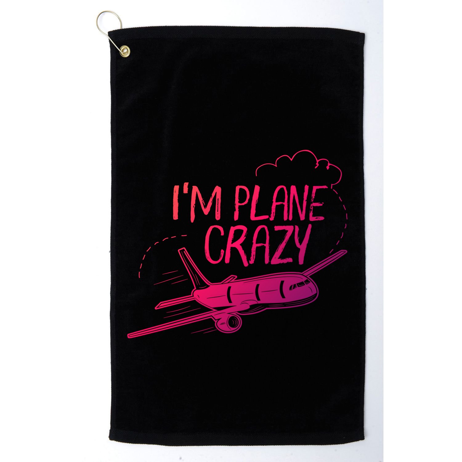 Funny Airplane Gift For Plane Lovers Plane Crazy Cute Gift Golf Towel
