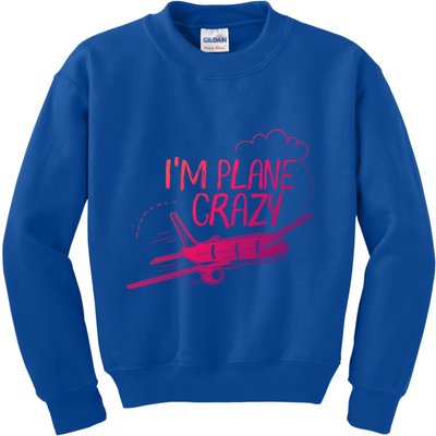 Funny Airplane Gift For Plane Lovers Plane Crazy Cute Gift Kids Sweatshirt