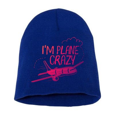 Funny Airplane Gift For Plane Lovers Plane Crazy Cute Gift Short Acrylic Beanie