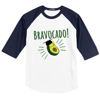 Funny Avocado Graduation Gift Bravocado Bravo Cado Cute Baseball Sleeve Shirt