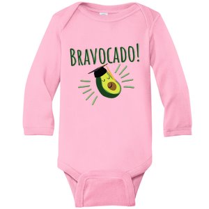 Funny Avocado Graduation Gift Bravocado Bravo Cado Cute Baby Long Sleeve Bodysuit