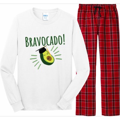 Funny Avocado Graduation Gift Bravocado Bravo Cado Cute Long Sleeve Pajama Set