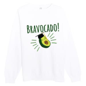 Funny Avocado Graduation Gift Bravocado Bravo Cado Cute Premium Crewneck Sweatshirt