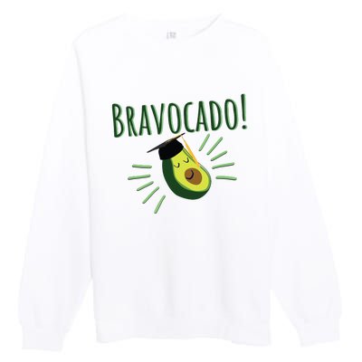 Funny Avocado Graduation Gift Bravocado Bravo Cado Cute Premium Crewneck Sweatshirt