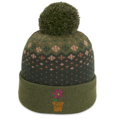 Flower and Garden Pot Words Design For Gardeners Garden The Baniff Cuffed Pom Beanie