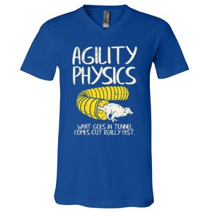 Funny Agility Gift For A Dog Trainer Or Dog Handler Gift V-Neck T-Shirt