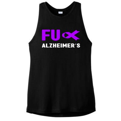 Fuck Alzheimer's Gift Fuck Detia Alzheimer's Awareness Gift Ladies PosiCharge Tri-Blend Wicking Tank