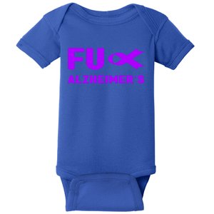 Fuck Alzheimer's Gift Fuck Detia Alzheimer's Awareness Gift Baby Bodysuit