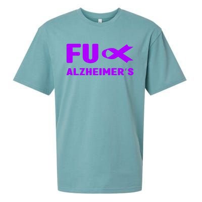 Fuck Alzheimer's Gift Fuck Detia Alzheimer's Awareness Gift Sueded Cloud Jersey T-Shirt