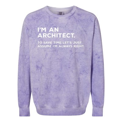 Funny Architect Gift for Architects Colorblast Crewneck Sweatshirt