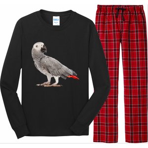 Funny African Grey Parrot Bird Gift Long Sleeve Pajama Set