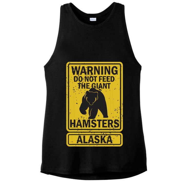 Funny Alaska Grizzly Brown Kodiak Bear Gift Ladies PosiCharge Tri-Blend Wicking Tank